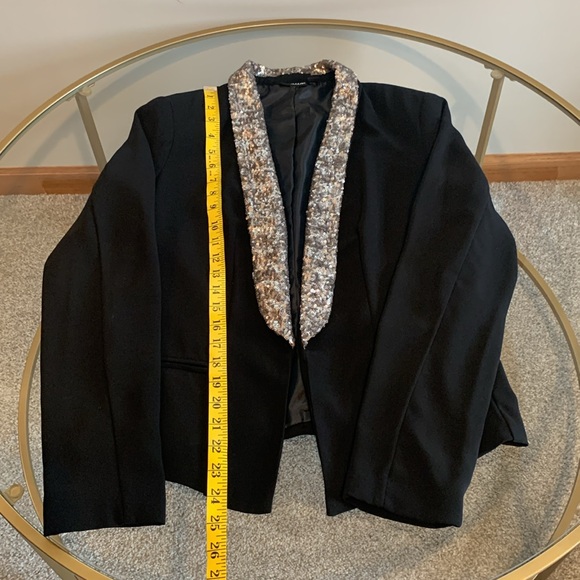 A.N.A. Open Blazer with sequined collar - Picture 12 of 16